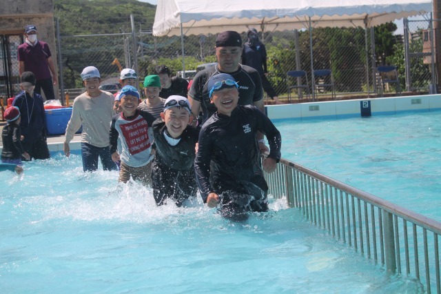 着衣水泳～海上保安庁来校～: 南種子町立大川小学校のブログ